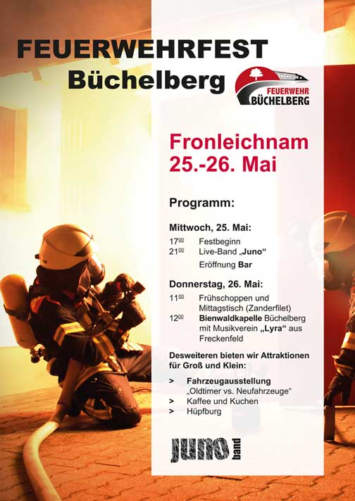 Plakat Feuerwehrfest Büchelberg 2016