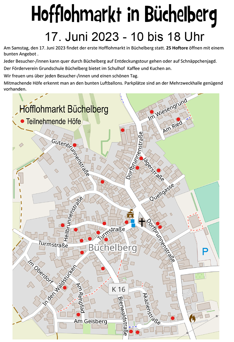 Hofflohmarkt Büchelberg Übersicht