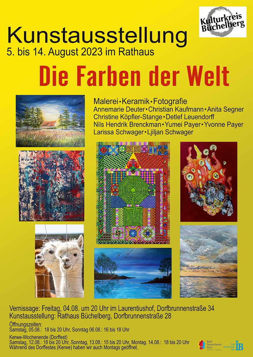 Plakat Kunstausstellung 2023 Büchelberg