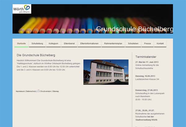 Homepage Grundschule Büchelberg